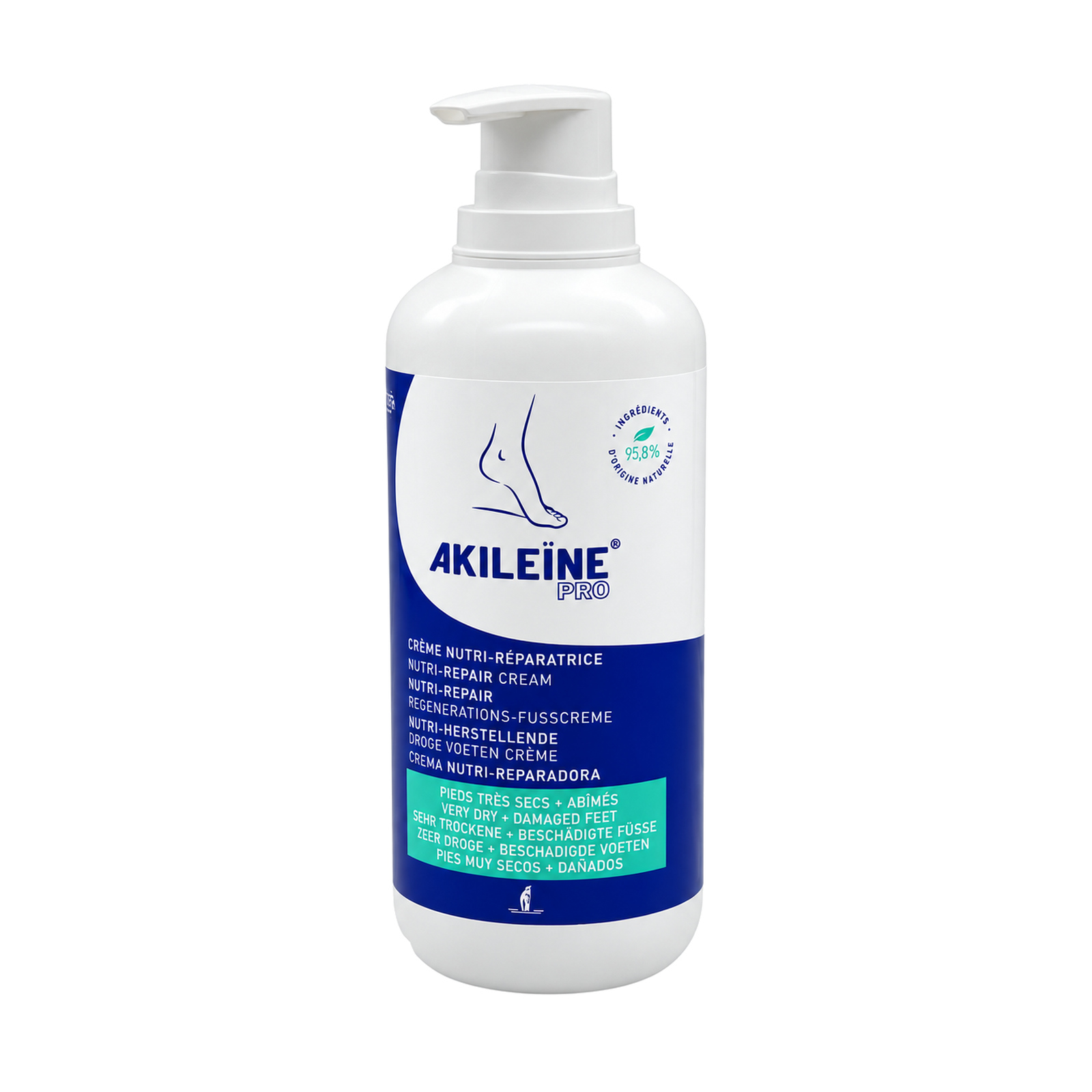 Крем Akileine Питание и Восстановление, флакон с дозатором